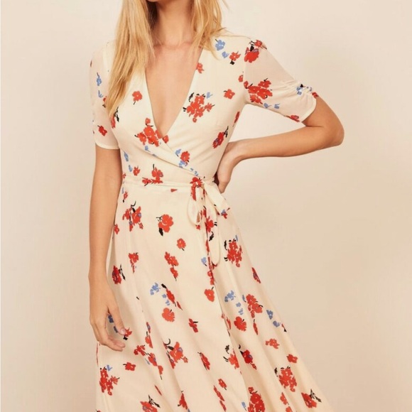 NWT Reformation Napa Wrap Dress size Small - Picture 7 of 13